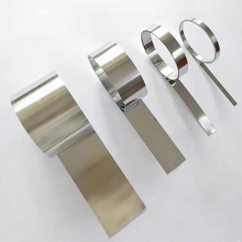 304 رقائق الفولاذ المقاوم للصدأ سمك 0.05 مم إلى 0.5 مم صفائح معدنية من الفولاذ، لوحة رفيعة رفيعة، شريط ضيق عرض 10 مم إلى 50 مم للمطبخ DIY صناعة الأعمال المعدنية الصناعية (0.05 مم * 10 مم * 1000 مم) in Kuwait