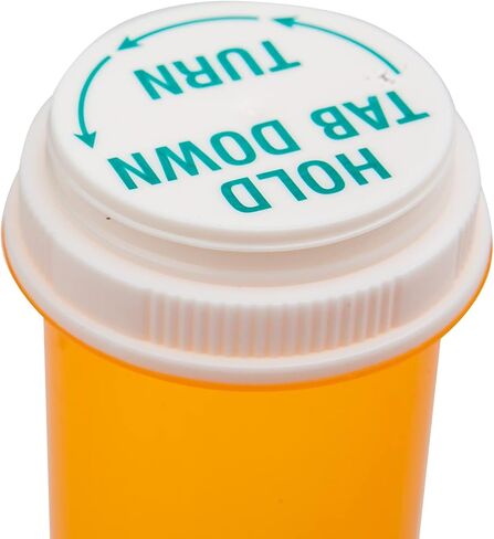 حاويات حبوب الدواء الصيدلية البلاستيكية مع أغطية النقر بالإبهام - وصفة طبية لزجاجات الوصفات الفارغة القابلة للعكس، 60 قارورة درام (12 قيراط) in Kuwait