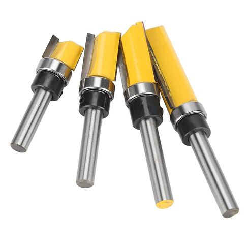 4Pcs Professional Milling Set 1/4 Inch Shockproof High Precision Woodworking Cutting Tools with Alloy Steel Blades for Flush Templates Slots and Complex Woodwork in Saudi Arabia