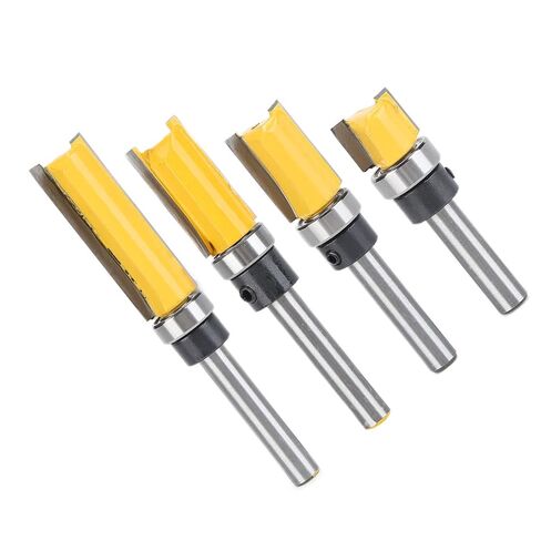 4Pcs Professional Milling Set 1/4 Inch Shockproof High Precision Woodworking Cutting Tools with Alloy Steel Blades for Flush Templates Slots and Complex Woodwork in Saudi Arabia
