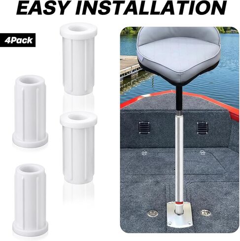 4 Pcs 3/4 Inch White Nylon Bushing Skin Replacement Pin Boat Seat Bushing - White Nylon Base Post, Replacement Part for Marine Seats in Saudi Arabia