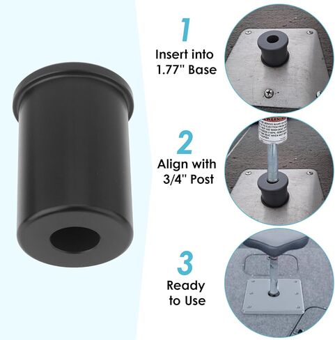 SP-14000 Pedestal Adapter Bushing, Compatible with Attwood Swivl-Eze Boat Seat Pedestal, 1.77" Base x 3/4" Pin, Replacement Post Adapter in Kuwait