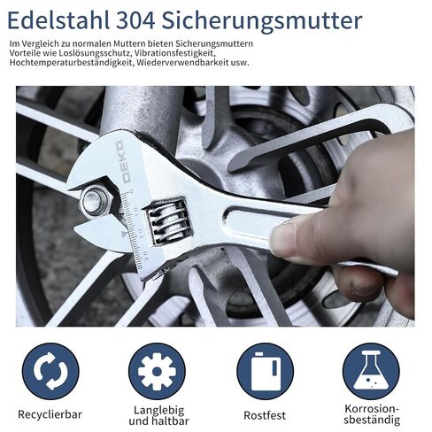 95 قطعة صامولة M6، صامولة قفل نايلون مطلية بالزنك الأسود، صامولة قفل سداسية مترية بحافة مسننة (M6-1.0 مم) in Kuwait