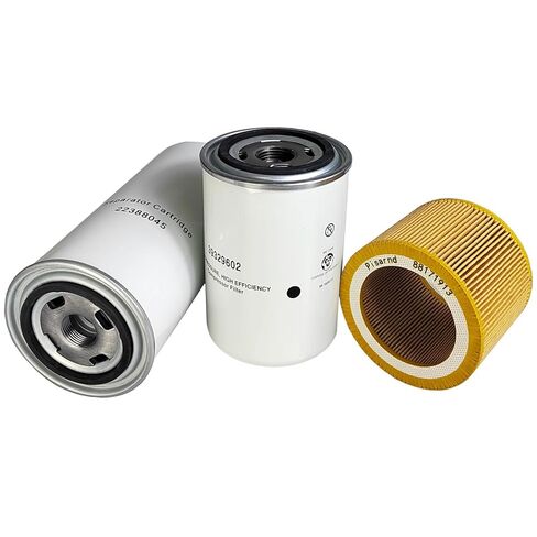 طقم الفلتر 22388045 فاصل الزيت 39329602 فلتر الزيت 88171913 فلتر الهواء المتوافق مع ضاغط الهواء اللولبي UP5 UP6؛22388045=24121212 in Kuwait