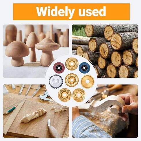14 Pcs Angle Grinder Wood Carving Disc Set, Stump Grinding Tools for 4" or 4 1/2" Angle Grinder Flap Disc Flap Sanding Wheels for Woodworking Cutting Carving Sanding and Polishing in Saudi Arabia