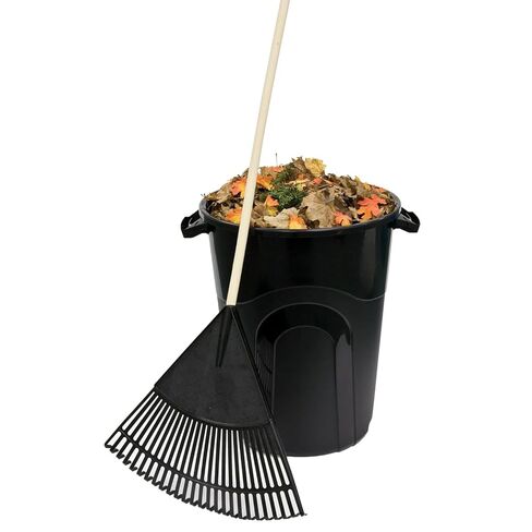 32 Gallon Plastic Trash Can, Heavy Duty Garbage Can with Click Lock Lid, Large Sturdy Handles, Garage Trash Can, Indoor and Outdoor, Black in Saudi Arabia