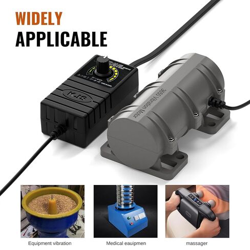 3800RPM Electric Motor, Vibration Motor DC 12V Vibrating Motor 10W Carbon Brush Motor w/Adjustable Power Supply for Electric Massage Chair Bed Industry Sieve Shaker More Vibrators in Kuwait