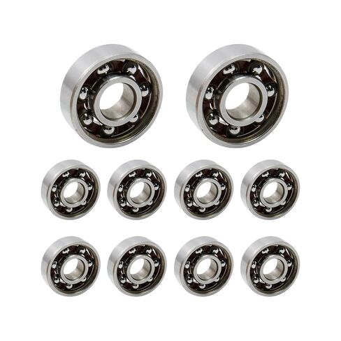 10Pcs Open Steel Skate Bearings Bearing High for Inline Skates Scooters Skate Bearings High Steel Bearing for Rollers Scooters in Saudi Arabia