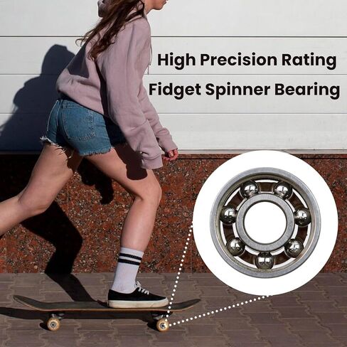 10Pcs Open Steel Skate Bearings Bearing High for Inline Skates Scooters Skate Bearings High Steel Bearing for Rollers Scooters in Saudi Arabia