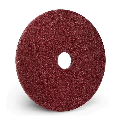 Americo Black Diamond 400 Red Heavy Duty Cleaning Flood Pad, 20" Diameter, 400 Grit, 2 Pads/Case, Made in The USA in Kuwait