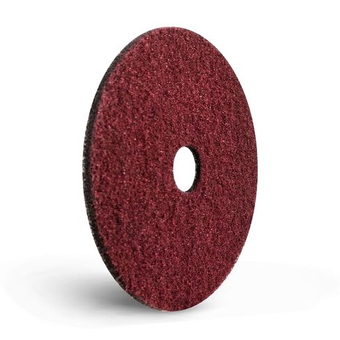 Americo Black Diamond 400 Red Heavy Duty Cleaning Flood Pad, 20" Diameter, 400 Grit, 2 Pads/Case, Made in The USA in Kuwait