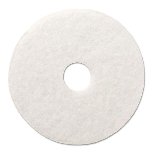 Boardwalk Polishing Floor Pads, 17" Diameter, White, 5/Carton in Saudi Arabia