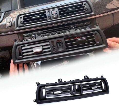 Dashboard Chrome Air Vent Outlet Cover, Front Left AC Vent Grille Outlet Panel Trim Replacement for BMW 5 Series F10 F11 F18 520i 523i 525i 528i 535i (Left) in Kuwait