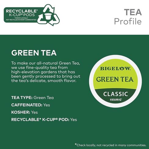 Bigelow Green Tea Keurig Single-Serve K-Cup Pods, (Pack of 24) in Kuwait
