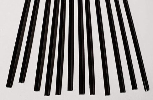 12 قطعة بقطر 1/8 بوصة × 12 بوصة طويلة اللون من قضبان شبكي من الأكريليك الأسود غير الشفاف - قطر .125 - 3 مم - 12 قدم in Kuwait