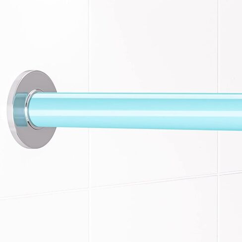 TidyFriend Plastic Shower Rod Cover 58 Inch (2 Covers) - Smooth Glide Shower Curtain Rod Cover for Straight Shower Rods, Rust Cover and Bathroom Decor Upgrade, Easy Slip On Design (Silver) in Saudi Arabia