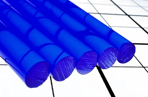 5 قطع 1/4 بوصة قطر × 12 بوصة طويلة اللون أزرق شفاف شفاف أكريليك شبكي قضبان بلاستيكية - .25 ضياء - 6.35 ملم in Kuwait