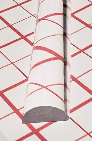 قطر 1 بوصة نصف دائري × اسمي 36 بوصة (35 7/8 بوصة) قضيب شبكي طويل من الأكريليك الشفاف - 1/2 دائري - قطر 25.4 مم تقريبًا in Kuwait