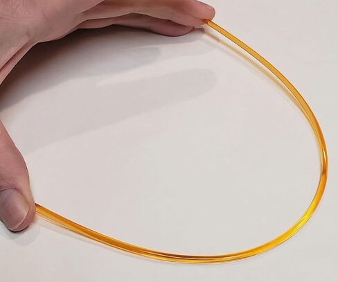 10 قطع بقطر 1/8 بوصة × 12 بوصة طويلة اللون برتقالي فلوري شفاف من الأكريليك شبكي - قطر .125 - حوالي 3 مم - 10 أقدام in Kuwait