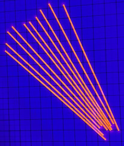 10 قطع بقطر 1/8 بوصة × 12 بوصة طويلة اللون برتقالي فلوري شفاف من الأكريليك شبكي - قطر .125 - حوالي 3 مم - 10 أقدام in Kuwait