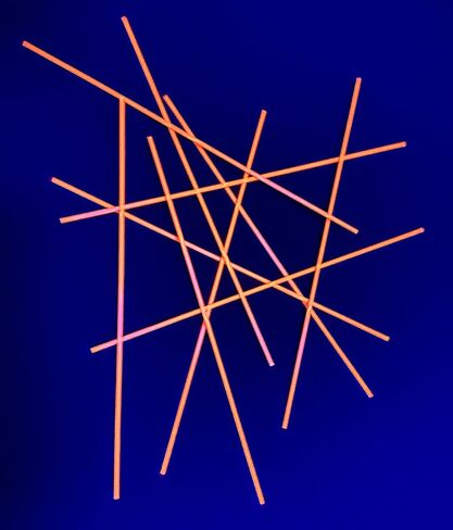 10 قطع بقطر 1/8 بوصة × 12 بوصة طويلة اللون برتقالي فلوري شفاف من الأكريليك شبكي - قطر .125 - حوالي 3 مم - 10 أقدام in Kuwait