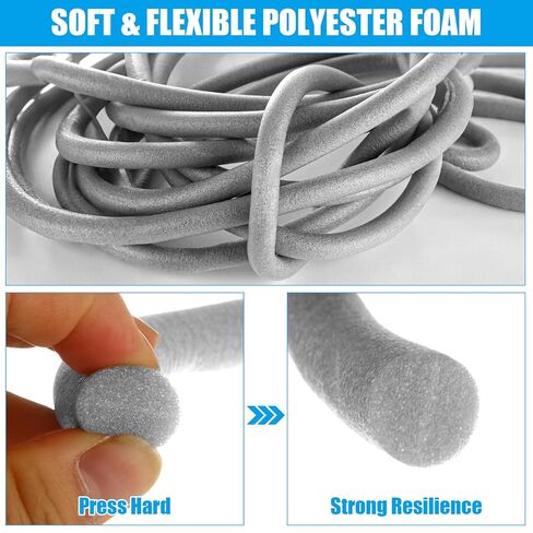 Backer Rod 3/4 Inch Diameter x 100 FT Length, Foam Backer Rod Caulk Saver, Bulk Foam Backing Rod for Gaps, Concrete Filling, Joints, Driveway Crack – Grey in Saudi Arabia