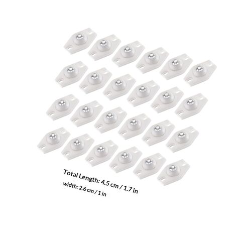 Yardwe 24pcs Self-Adhesive Mini Swivel Wheels for Furniture and Storage Boxes, White Ball Bearing Casters for Trash Cans and Household Moving Bases in Saudi Arabia