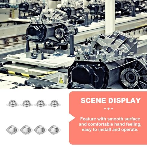 Luxshiny 8pcs Ball Transfer Casters Set with Nylon Rollers and Carbon Steel Universal Wheels, Heavy-Duty Transfer Bearing Casters for Material Handling and Industrial Applications in Saudi Arabia