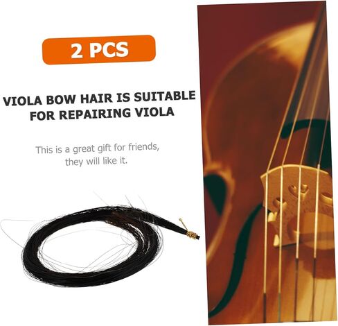 Garneck 2 Pack Viola Bow Hair Black Violin Bow Accessory for Violinists Horsehair for Viola Repair Kit for in Saudi Arabia