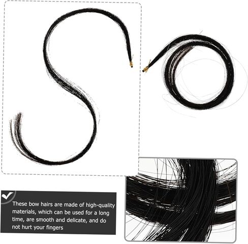 Garneck 2 Pack Viola Bow Hair Black Violin Bow Accessory for Violinists Horsehair for Viola Repair Kit for in Saudi Arabia