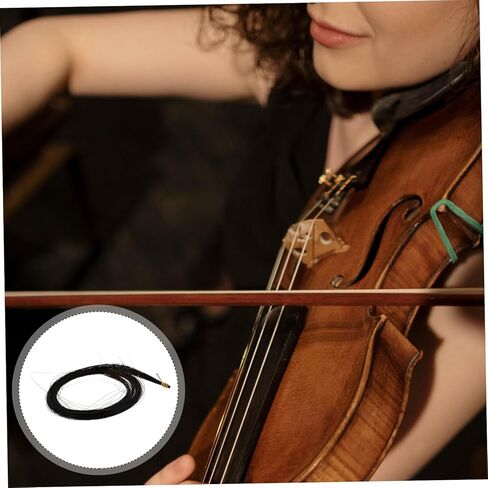 Garneck 2 Pack Viola Bow Hair Black Violin Bow Accessory for Violinists Horsehair for Viola Repair Kit for in Saudi Arabia