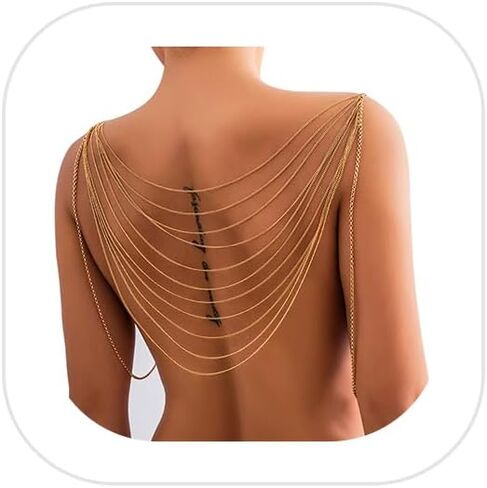مجوهرات سلسلة جسم الكتف متعددة الطبقات ، شرابة الصيف برا برا باي بايكيني سلسلة خلفية السلسلة المهرجان مثير سلسلة الكتف سلسلة الزفاف المجوهرات للنساء in Saudi Arabia