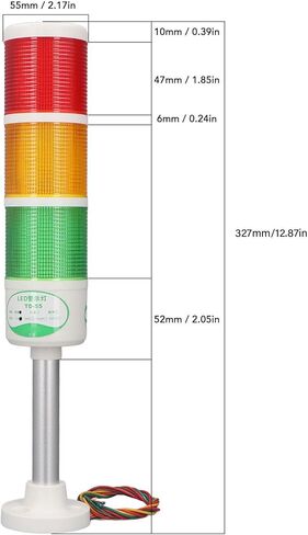 3 Layer LED Stack Tower Light Signal Indicator with Three Colors Machinery Equipment Operation Warning Light for Industrial Applications (12V) in Saudi Arabia