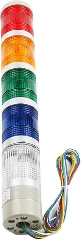 AC 220V 110V Safety Stack Lamp Red Green Yellow Flash Industrial Tower Signal Light LTA-505 5 Layer DC 12V 24V Warning lamp LED(12V Flash Light) in Saudi Arabia