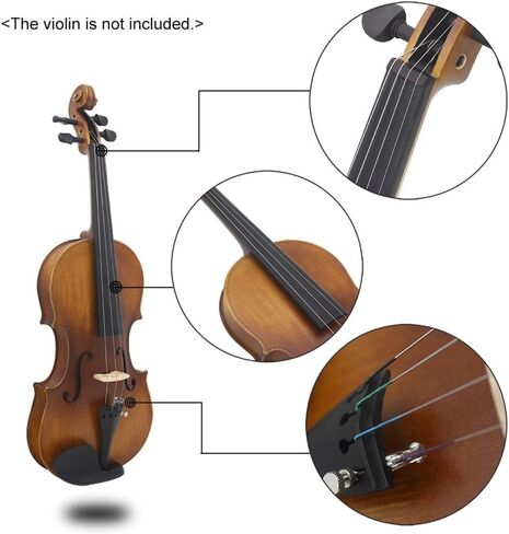4Pcs Violin Strings Set AV16 - Steel Core Silver Wound with Ball End for 4/4 3/4 1/2 1/4 1/8 Violins, Full/4/4 Size Universal Fiddle Strings in Kuwait