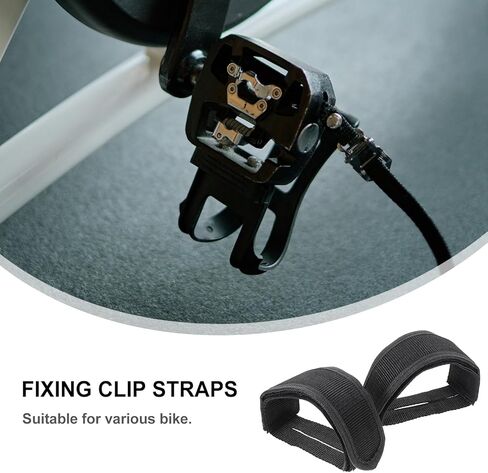 1 Pair Bicycle Muzzle Attachment for Kids Bikes Pedal Footrest Strips Adjustable Toe Clips Strap Cycling Part Nylon Black Indoor Mountain Compatible in Saudi Arabia