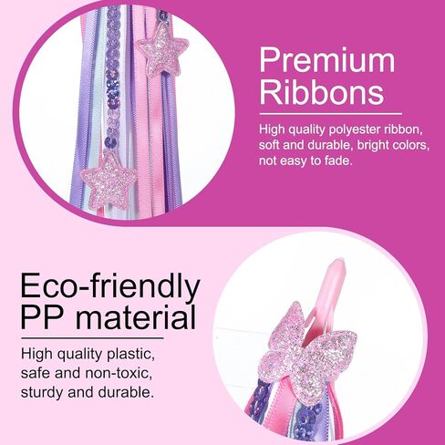 1 Pair Kids Bicycle Handlebar Streamers, Bicycle Tassel for Girls, Bike Streamers for Girl, Colorful Ribbons Scooter Handlebar Decorations for Girls and Boys, Kids Bike Accessories in Saudi Arabia