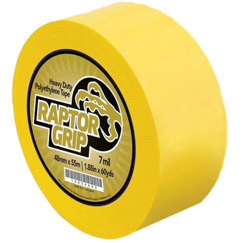 Poly Tape with Pinked Edges, 48mm X 55m, Yellow, 24 Rolls Per Case, Used for Sealing Containment Areas, Securing Poly Sheeting, Labeling Hazards and More in Saudi Arabia
