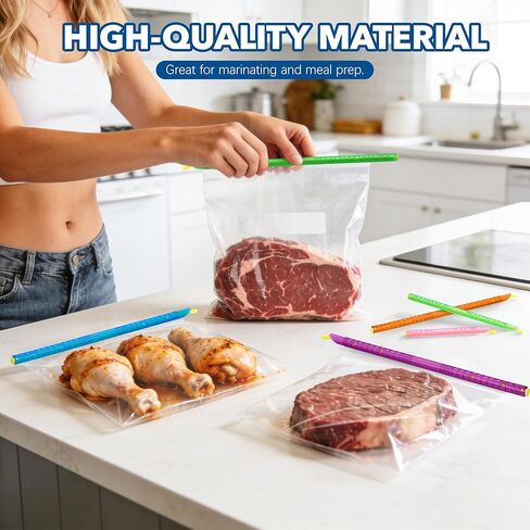 36Pcs Plastic Bag Sealer Sticks, AUHOKY Reusable Bag Sealing Clips with 5 Different Sizes, Keep Bags Airtight Watertight & Food Fresh, Easy Storage Accessories for Kitchen (Random Colors) in Kuwait