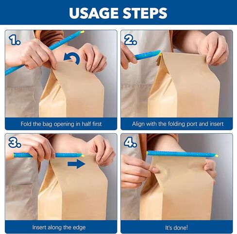 36Pcs Plastic Bag Sealer Sticks, AUHOKY Reusable Bag Sealing Clips with 5 Different Sizes, Keep Bags Airtight Watertight & Food Fresh, Easy Storage Accessories for Kitchen (Random Colors) in Kuwait