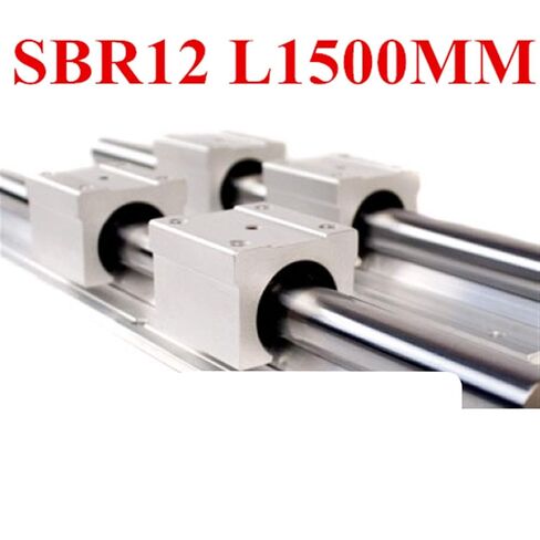 Professional SBR12 Linear Guides Set 1pc SBR12 1500mm Linear Rail Guide + 2pcs SBR12 Linear Bearing Block for CNC Router 3D Printer in Saudi Arabia