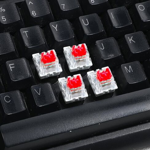 Mechanical Keyboard Switches, 50 Pcs 3 PIN Red Keyboard Clickers for 3D Prints Replacement Dustproof Keyboard Switch with Key Puller for Most Gaming Keyboards in Saudi Arabia