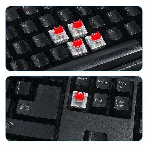 Mechanical Keyboard Switches, 50 Pcs 3 PIN Red Keyboard Clickers for 3D Prints Replacement Dustproof Keyboard Switch with Key Puller for Most Gaming Keyboards in Saudi Arabia