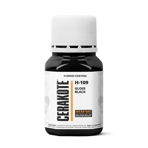 CERAKOTE (Oven Cure) H-Series Gloss Black [ 4oz ] H-109T -Our Ceramic Technology Combines Performance with Color on All- Metals, Polymers + More - (Part B) Included in Kuwait