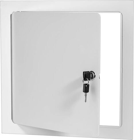 Premier 24x24 Universal Steel Flush Access Panel Door w/Keyed Cylinder Latch, White Prime Coat Finish, Wall, Ceiling Mounted Access Door for Drywall, Plumbing, Electrical, FL-5000 in Saudi Arabia
