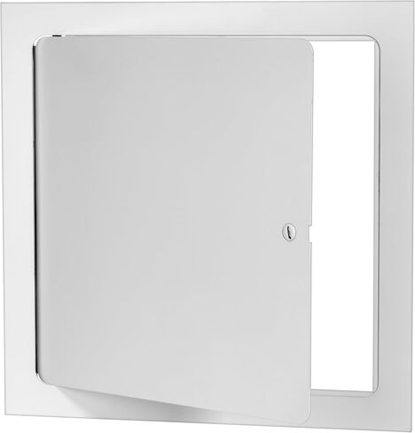 Premier 24x24 Universal Steel Flush Access Panel Door w/Keyed Cylinder Latch, White Prime Coat Finish, Wall, Ceiling Mounted Access Door for Drywall, Plumbing, Electrical, FL-5000 in Saudi Arabia