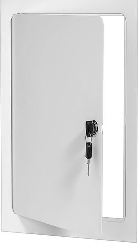 Premier 24x24 Universal Steel Flush Access Panel Door w/Keyed Cylinder Latch, White Prime Coat Finish, Wall, Ceiling Mounted Access Door for Drywall, Plumbing, Electrical, FL-5000 in Saudi Arabia