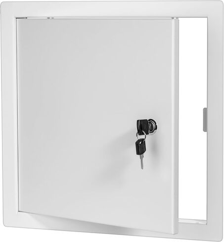Premier 24x24 Universal Steel Flush Access Panel Door w/Keyed Cylinder Latch, White Prime Coat Finish, Wall, Ceiling Mounted Access Door for Drywall, Plumbing, Electrical, FL-5000 in Saudi Arabia