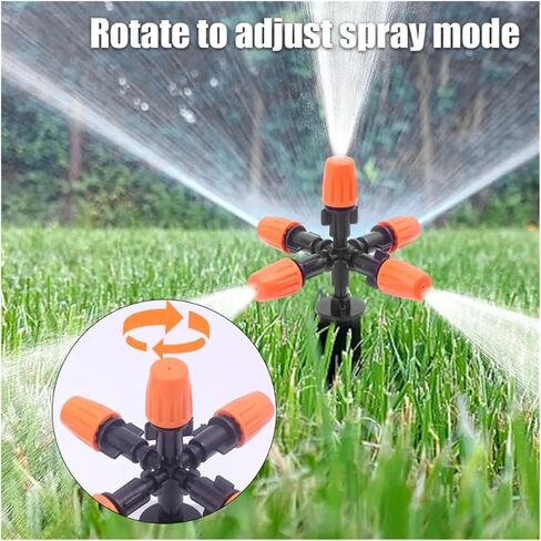 5-Nozzle 360° Rotating Sprinkler - Automatic Lawn & Garden Watering System in Kuwait