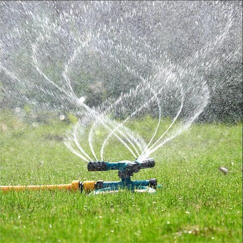 360° Automatic Rotating Sprinkler - Lawn & Garden Watering Nozzle with Full Coverage Spray in Kuwait